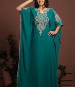 Bottle green designer arabic kaftan