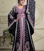 Black exclusive wedding designer kaftan