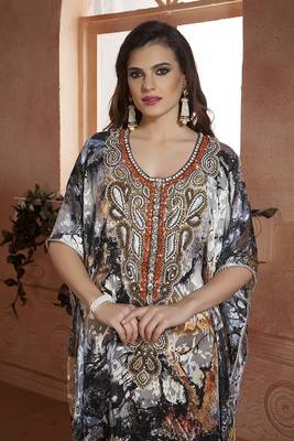 Kaftan saudi arabic style multi handmade free size kaftan 2