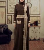 Brown and Beige Trendy Abaya