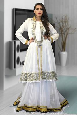White Designer maxi Dress 1