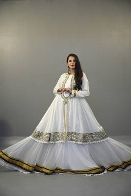 White Designer maxi Dress 4