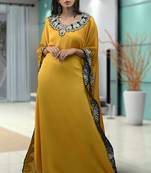 Evening golden yellow kaftan