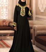 Modest black maxi dress abaya