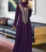 Violet modest maxi dress abaya