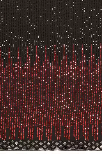 Maroon and Black Party Wear Georgette Saree with Stunning Heavy Sequin Embroidery