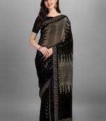 Gold Heavy Georgette Sequence Embroidery Saree