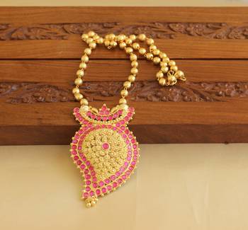 Gold platted mango necklace set 1