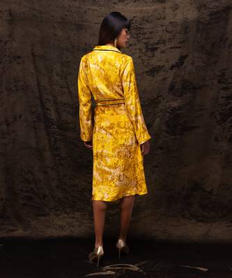 Nargis yellow robe dress 5