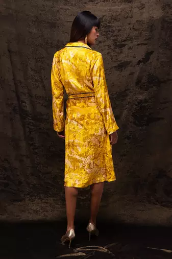 Nargis yellow robe dress