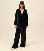 Emerald silk velvet co-ord set