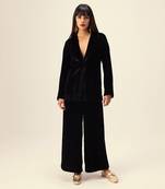 Black silk velvet co-ord set