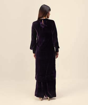 Purple silk velvet co-ord set 3