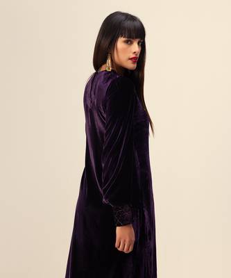 Purple silk velvet co-ord set 4