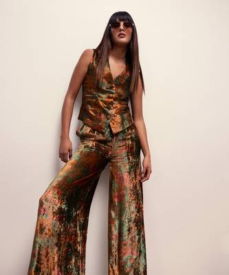 Nargis green waist coat set 4