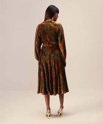 Nargis green wrap dress 3