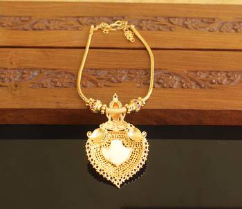 Kerala style gold platted lakshmi palakka necklace 3