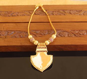 Kerala style gold platted palakka necklace 3
