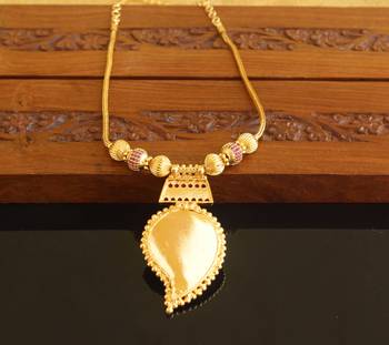 Kerala style gold platted mango palakka necklace 3