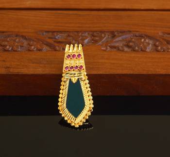 Kerala style gold platted nagapadam palakka pendant 1