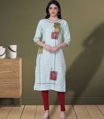 Arriva fab pure cotton desinger hand printed kurti