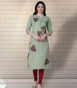 Arriva fab pure cotton desinger hand printed kurti