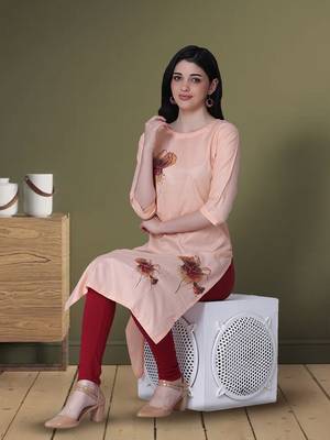 Arriva fab pure cotton desinger hand printed kurti 1
