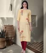 Arriva fab pure cotton desinger hand printed kurti