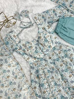 Grey Colour Soft CHIFFON Silk Fully Stitched Printed Stitched Gown 5