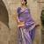 Kimisha women's purple silk saree with unstitched blouse piece