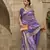 Kimisha women's purple silk saree with unstitched blouse piece