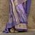 Kimisha women's purple silk saree with unstitched blouse piece