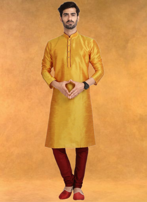 Art silk kurta pajama traditional wear 1