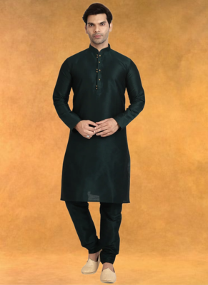 Art silk kurta pajama traditional wear 1
