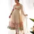 Cream Colour Soft Organza Tabi Silk Fully Stitched Printed Stiched Gown
