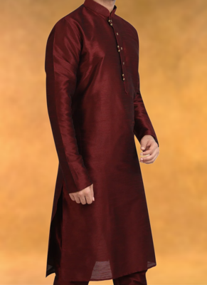 Art silk kurta pajama traditional wear 4