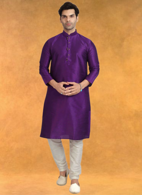 Art silk kurta pajama traditional wear 1