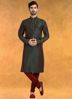 Art silk kurta pajama traditional wear 1