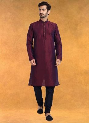 Art silk kurta pajama traditional wear 1