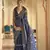 Kimisha Women'S Navy Blue Silk Blend Saree With Unstitched Blouse Piece