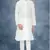 White art dupion silk mens plain kurta pajama