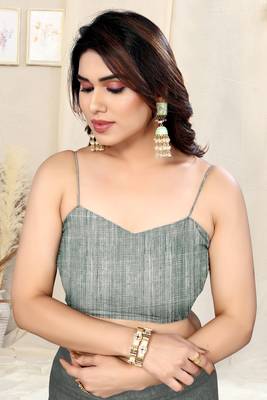 Light Dusty Pink Chiffon Floral Print Border Saree With Unstitched Blouse Piece 5