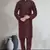 Brown art dupion silk mens plain kurta pajama