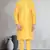 Yellow art dupion silk mens plain kurta pajama