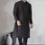 Black art dupion silk mens plain kurta pajama