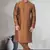 Gold art dupion silk mens plain kurta pajama
