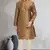 Gold art dupion silk mens plain kurta pajama