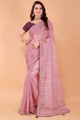 Organza Saree For Women With Blouse Kothari29100