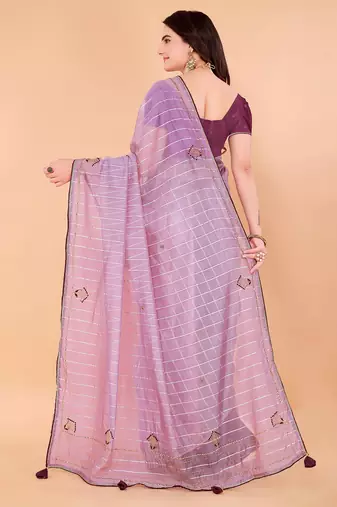 Organza Saree For Women With Blouse Kothari29101