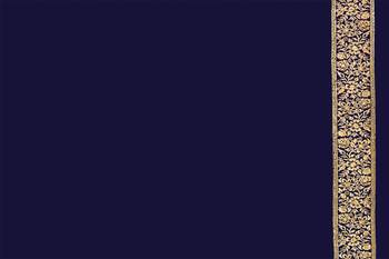 Navy Blue Zari Embroidered Stone Border Georgette Designer Saree With Blouse Piece 5